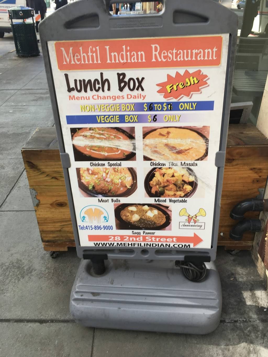 Mehfil Indian Restaurant | restaurant | 88 2nd St, San Francisco, CA 94105, USA | 4158969000 OR +1 415-896-9000