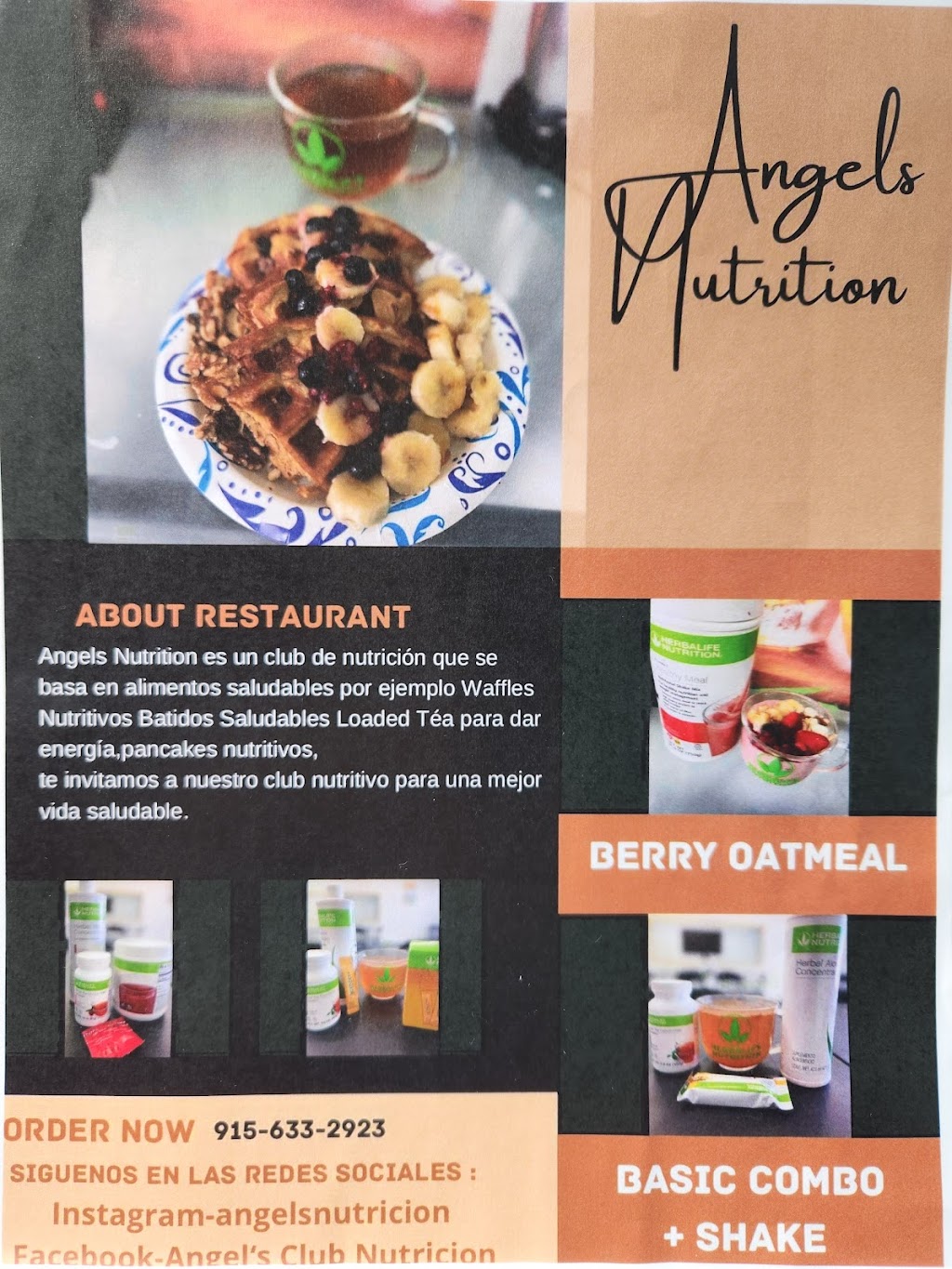 Angels Nutrition | restaurant | 3524 Hayes Ave suite b, El Paso, TX 79930, USA | 9156332923 OR +1 915-633-2923