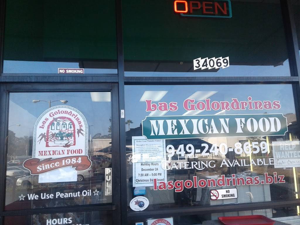 Las Golondrinas Mexican Food | restaurant | 34069 Doheny Park Rd, Capistrano Beach, CA 92624, USA | 9492408659 OR +1 949-240-8659