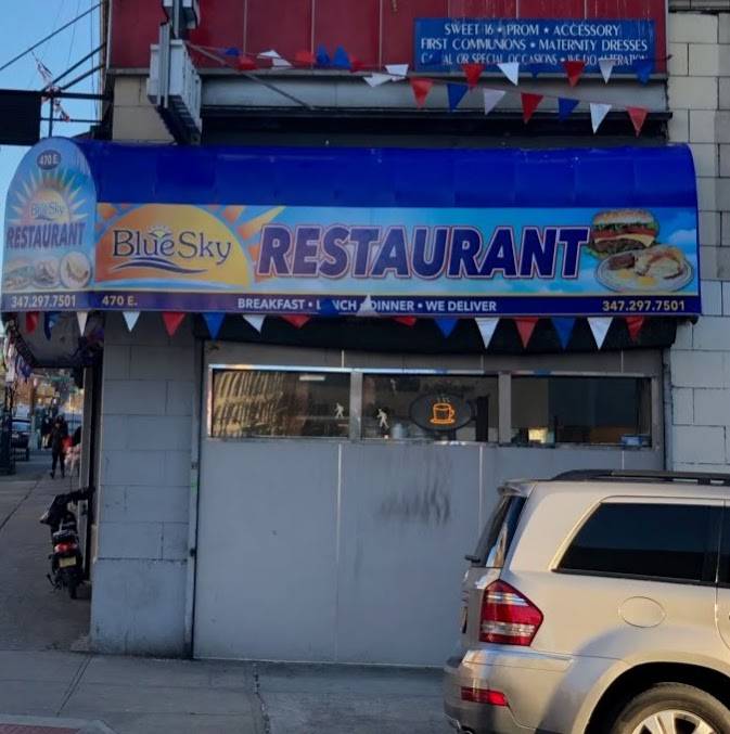 Blue sky restaurant | restaurant | 470 E Tremont Ave, Bronx, NY 10457, USA | 3472977501 OR +1 347-297-7501