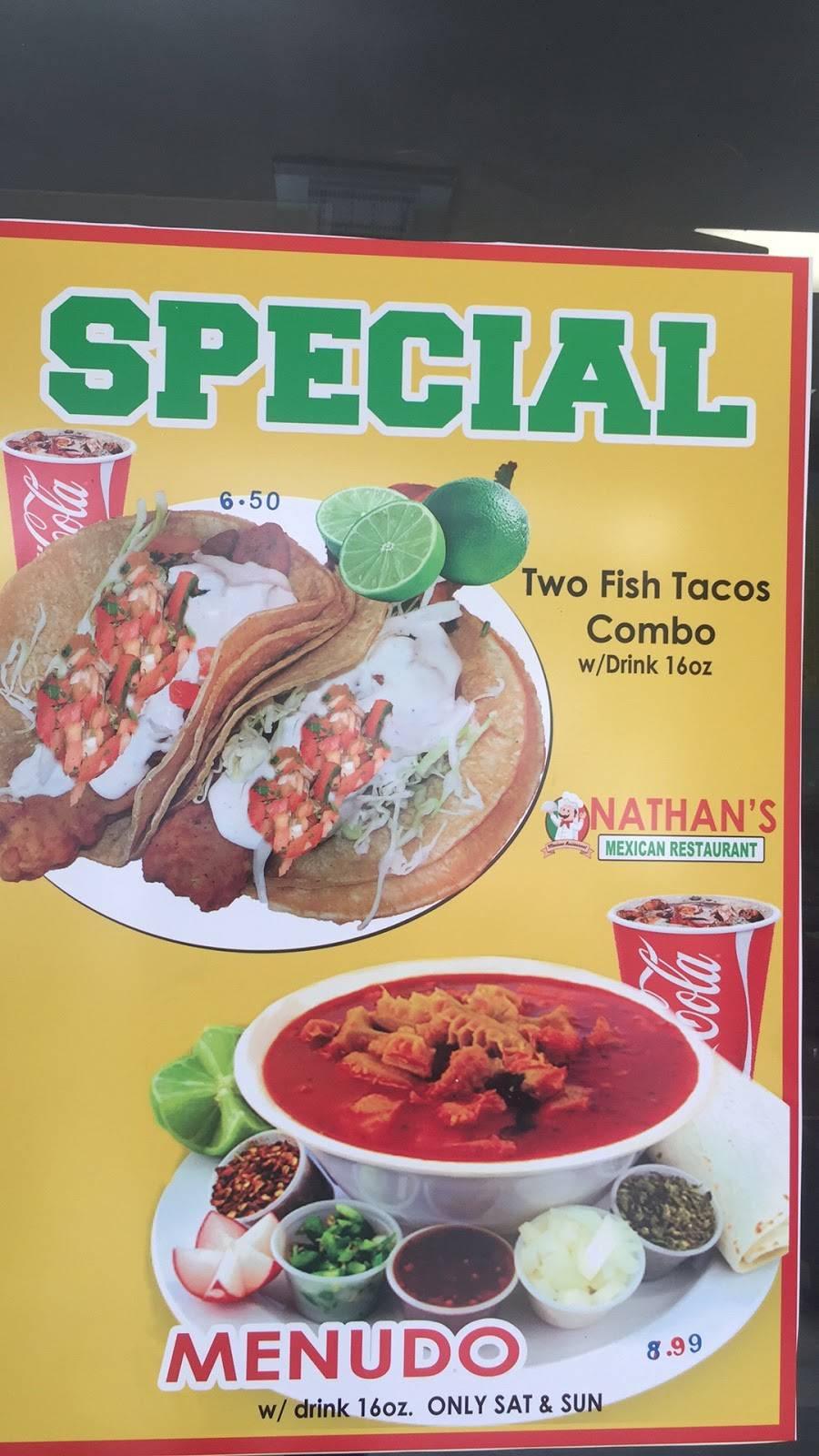 Nathans Mexican Restuarant | restaurant | 1072 E Vista Way, Vista, CA 92084, USA | 7603035093 OR +1 760-303-5093