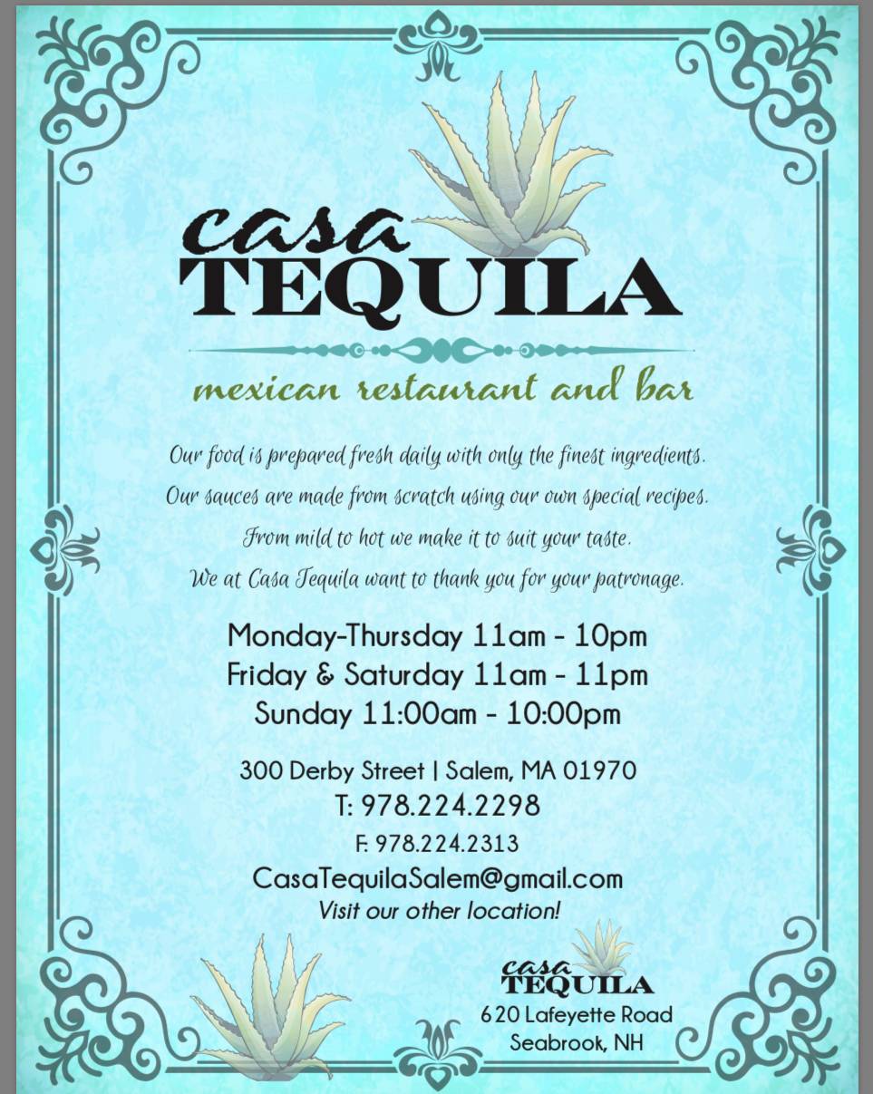 CASA TEQUILA SALEM | restaurant | 300 Derby St, Salem, MA 01970, USA | 9782242298 OR +1 978-224-2298