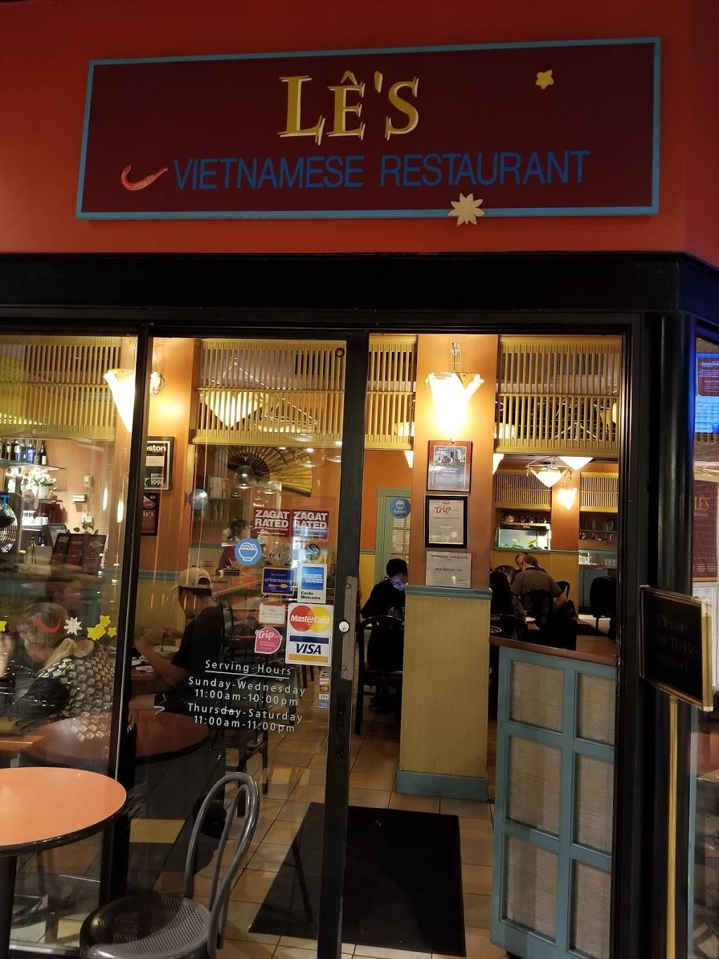 Les Asian | restaurant | 36 John F. Kennedy St, Cambridge, MA 02138, USA | 6178644100 OR +1 617-864-4100