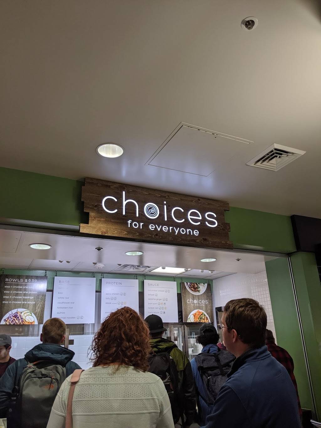 Choices | restaurant | Cougareat Food Court Suite 2250, Brigham Young University, Ernest L. Wilkinson Student Center, Provo, UT 84602, USA | 8014224134 OR +1 801-422-4134