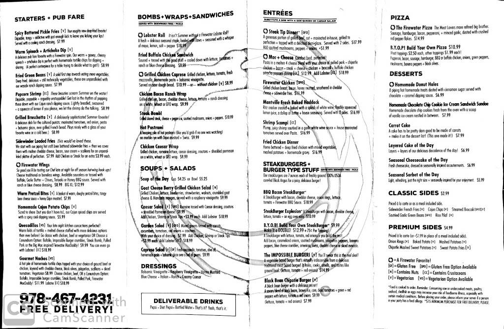 Firewater Restaurant | restaurant | Summer Village Rd, Westford, MA 01886, USA | 9784674231 OR +1 978-467-4231