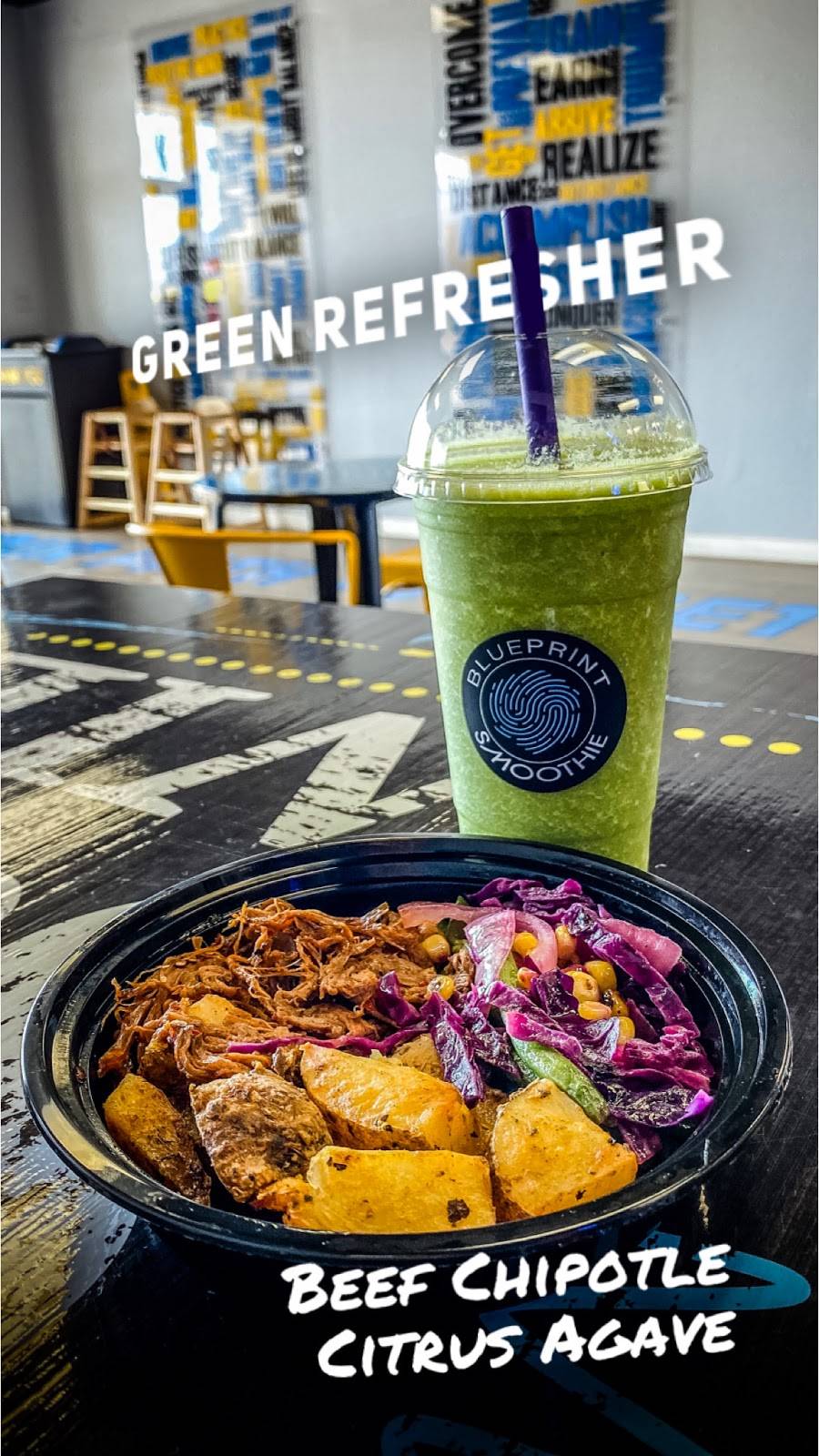 Blueprint Smoothie | restaurant | 7040 N Mesa St Suite K, El Paso, TX 79912, USA | 9153076625 OR +1 915-307-6625