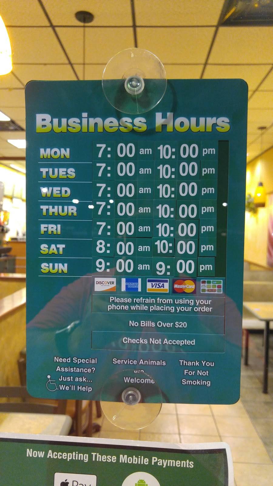 Subway Restaurants | restaurant | Pearland Professional Ctr II, 10223 Broadway St F, Pearland, TX 77584, USA | 7134366803 OR +1 713-436-6803