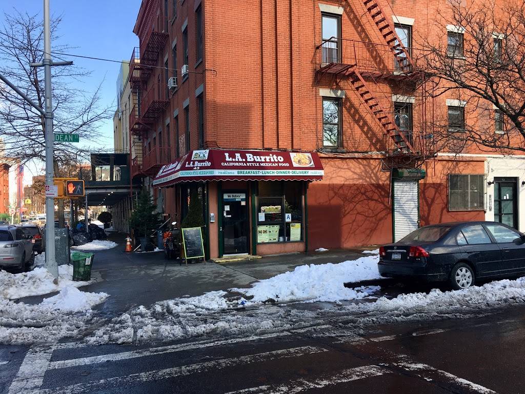 L.A. Burrito | restaurant | 43 Underhill Ave, Brooklyn, NY 11238, USA | 7184843615 OR +1 718-484-3615