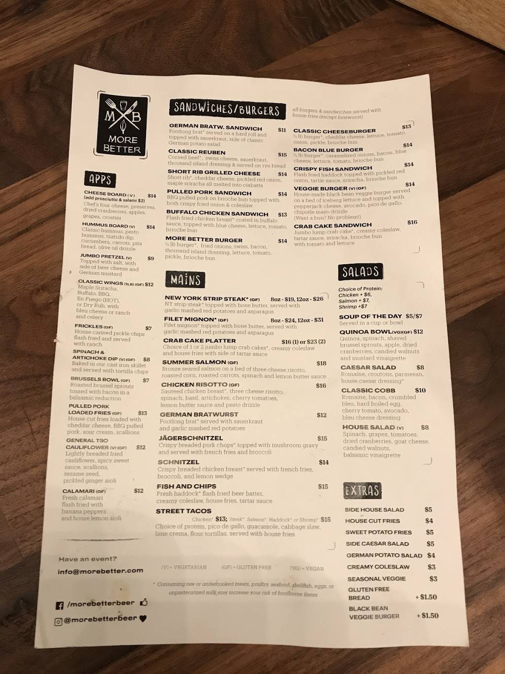 More Better Restaurant & Beer Hall | restaurant | 35246 Harry Byrd Hwy, Round Hill, VA 20141, USA | 5407519603 OR +1 540-751-9603