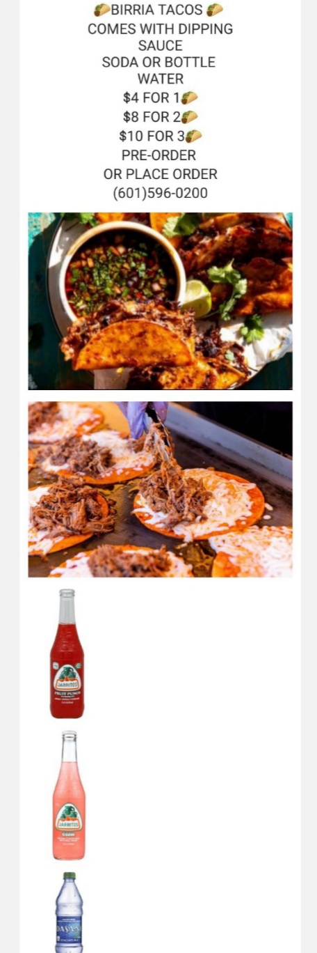 La’Birria Taco’s | restaurant | 203 N 40th Ave, Hattiesburg, MS 39401, USA | 6013078988 OR +1 601-307-8988