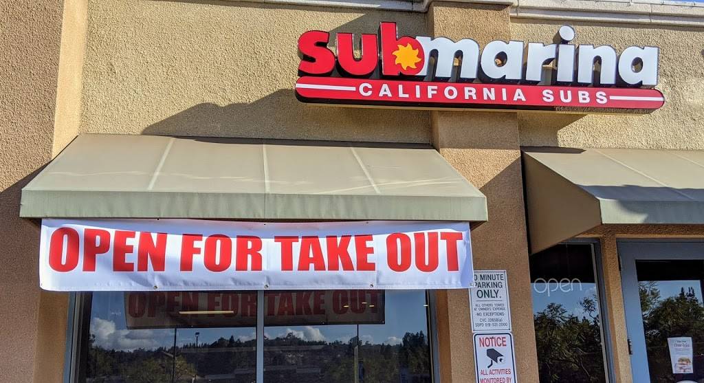 Submarina California Subs Rancho Bernardo | restaurant | 17090 Bernardo Center Dr Suite 126, San Diego, CA 92128, USA | 8585246120 OR +1 858-524-6120