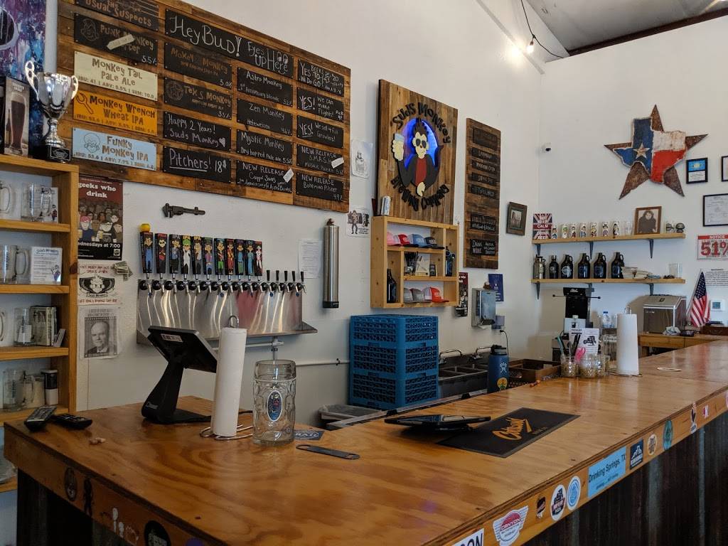 Suds Monkey Brewing Co. (Brewery & Kitchen) | restaurant | 1032 Canyon Bend Dr Ste A, Dripping Springs, TX 78620, USA | 5122223893 OR +1 512-222-3893