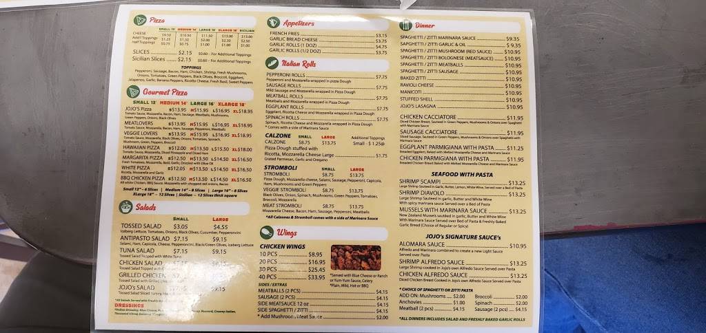 Jojos Pizza | restaurant | 3751 S Military Trail, Lake Worth, FL 33463, USA | 5613353192 OR +1 561-335-3192