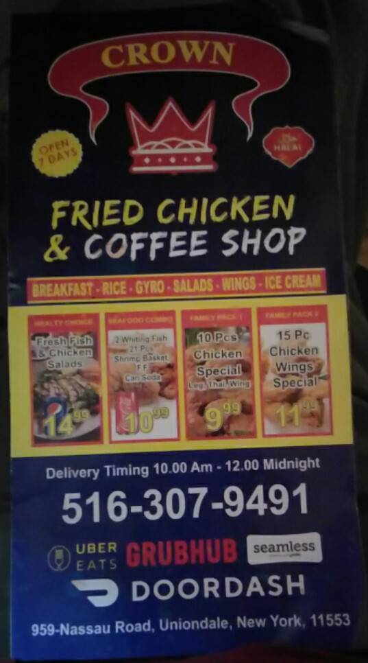 Crown Fried Chicken | restaurant | 959 Nassau Rd, Uniondale, NY 11553, USA | 5163079491 OR +1 516-307-9491