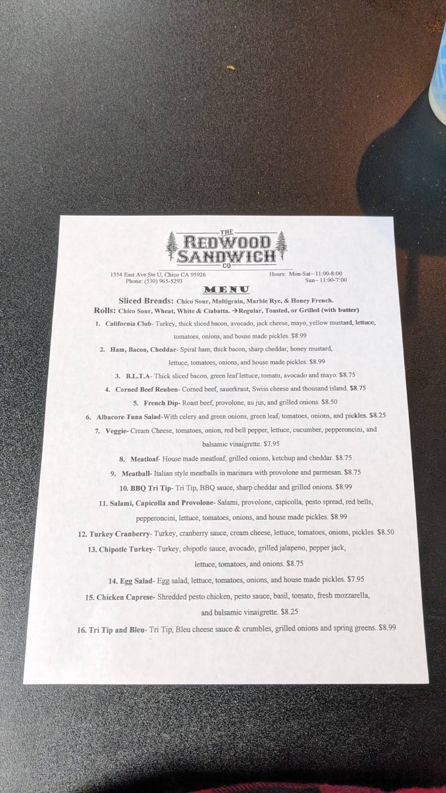 The Redwood Sandwich Co Chico | restaurant | 1354 East Ave suite u, Chico, CA 95926, USA | 5309655293 OR +1 530-965-5293