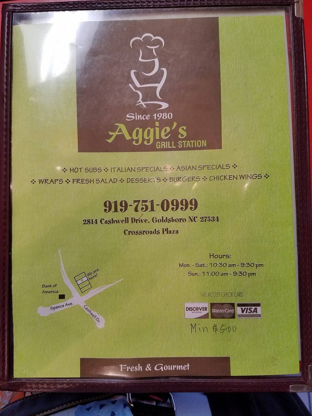 Aggies Grill Station at Cashwell | restaurant | 2814 Cashwell Dr, Goldsboro, NC 27534, USA | 9197510999 OR +1 919-751-0999