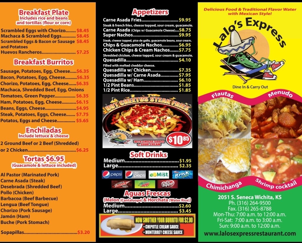 Lalos Express #2 | restaurant | 2110 N Maize Rd, Wichita, KS 67212, USA | 3162953545 OR +1 316-295-3545