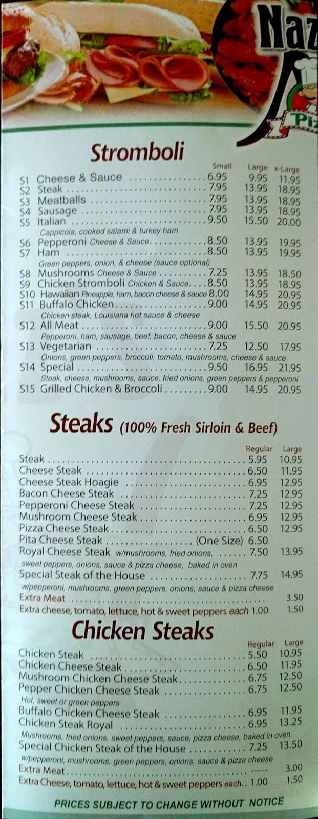 Nazzs Pizza | restaurant | 96 W 15th St, Chester, PA 19013, USA | 6108761224 OR +1 610-876-1224