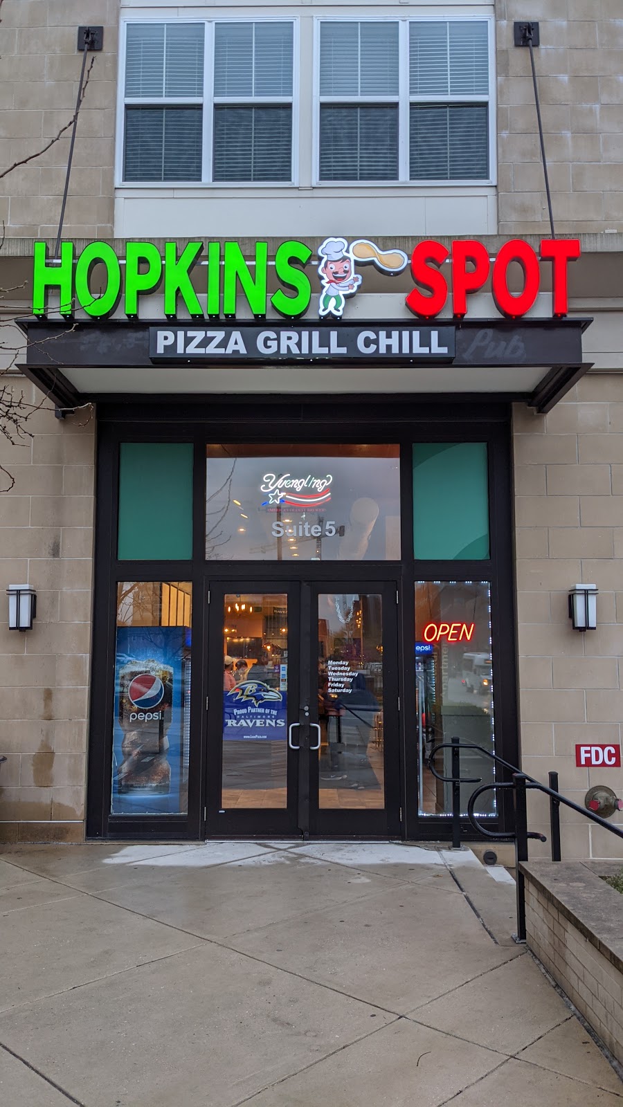 The Hopkins Spot | restaurant | 101 N Wolfe St suite 5, Baltimore, MD 21231, USA | 4107599000 OR +1 410-759-9000