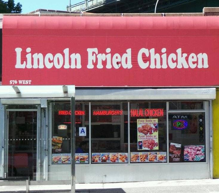 Lincoln Fried Chicken | meal takeaway | 576 W 125th St, New York, NY 10027, USA | 2126625489 OR +1 212-662-5489