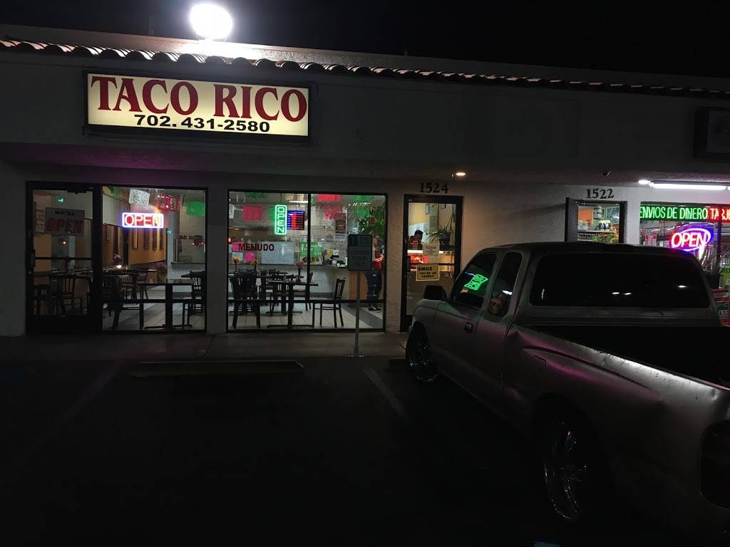 Taco Rico | restaurant | 1524 S Main St, Las Vegas, NV 89102, USA | 7024312580 OR +1 702-431-2580