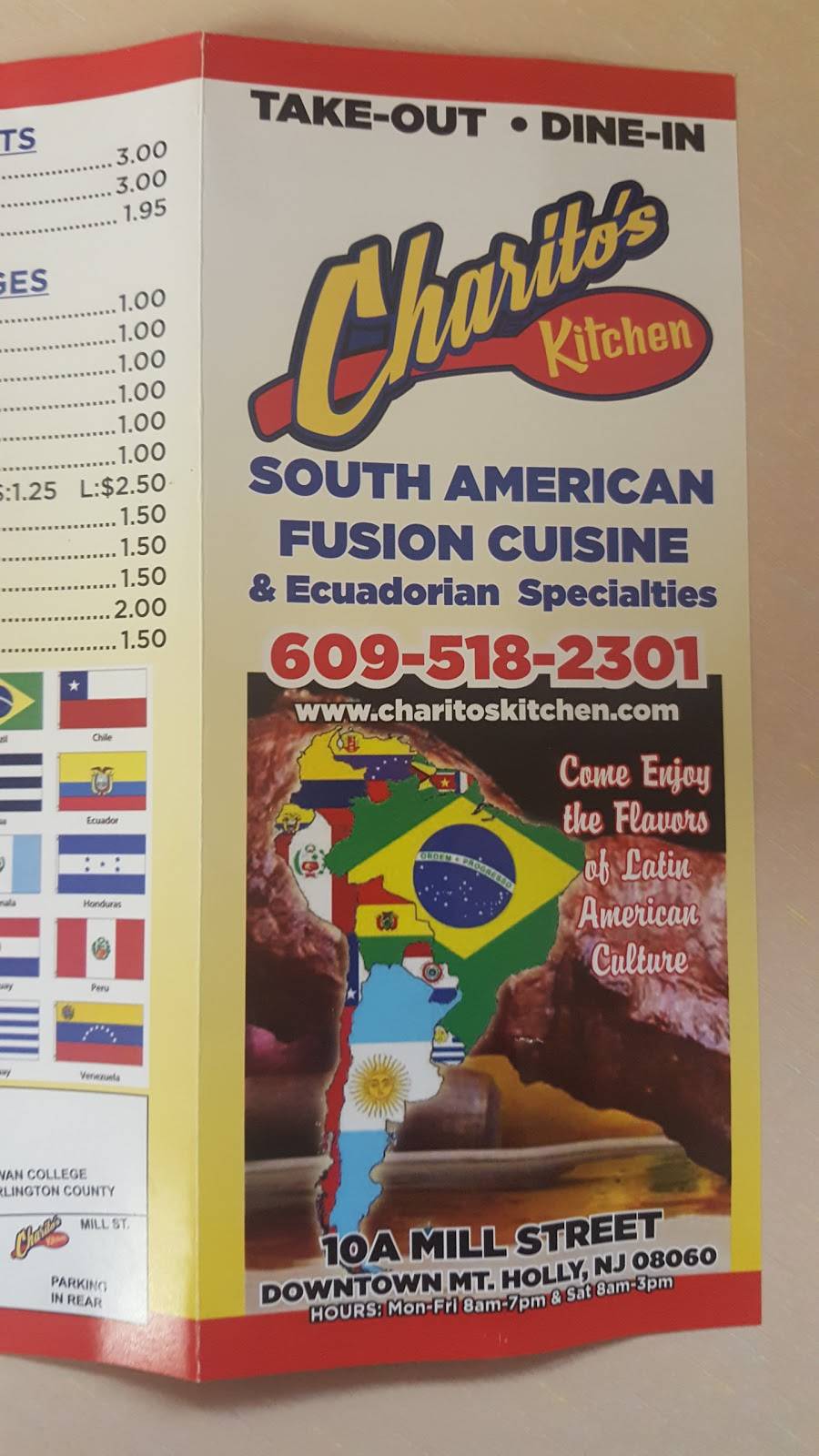 Charitos Kitchen | restaurant | 16-18 Mill St, Mt Holly, NJ 08060, USA | 6095182301 OR +1 609-518-2301