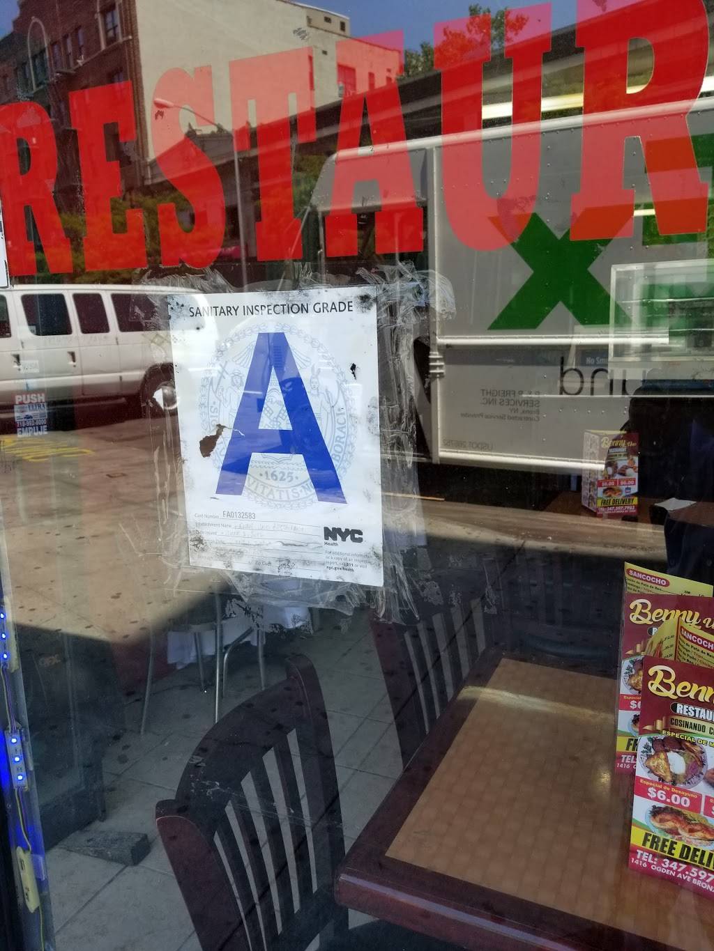 Benny Uno | restaurant | 1416 Ogden Ave, Bronx, NY 10452, USA | 3475977983 OR +1 347-597-7983