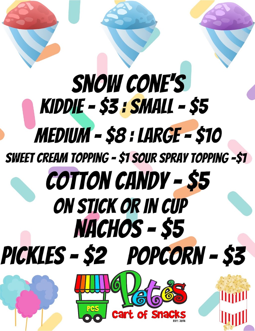 Pete’s Cart of Snacks | restaurant | 18019 Landon Rd, Gulfport, MS 39503, USA | 2283650363 OR +1 228-365-0363