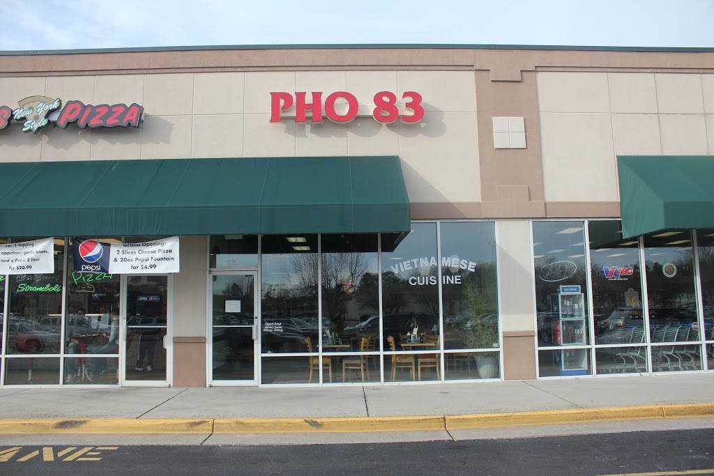 Pho 83 | restaurant | 615 Pilot House Dr, Newport News, VA 23606, USA | 7578738382 OR +1 757-873-8382