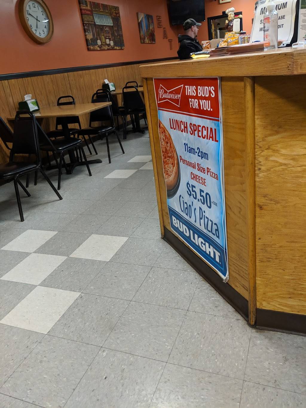 Ciaos Pizza & Subs | restaurant | 495 Amherst St, Nashua, NH 03063, USA | 6038893111 OR +1 603-889-3111