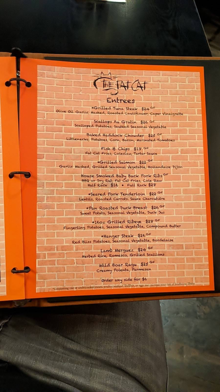 The Fat Cat | restaurant | 1495 Hancock St, Quincy, MA 02169, USA | 6174714363 OR +1 617-471-4363