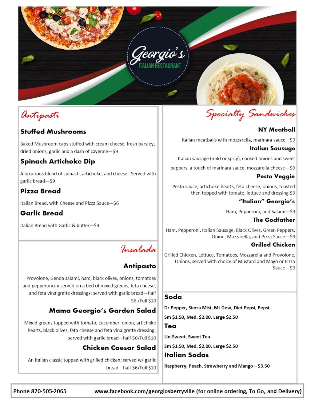 Georgios | restaurant | 204 Public Square, Berryville, AR 72616, USA | 8705052065 OR +1 870-505-2065
