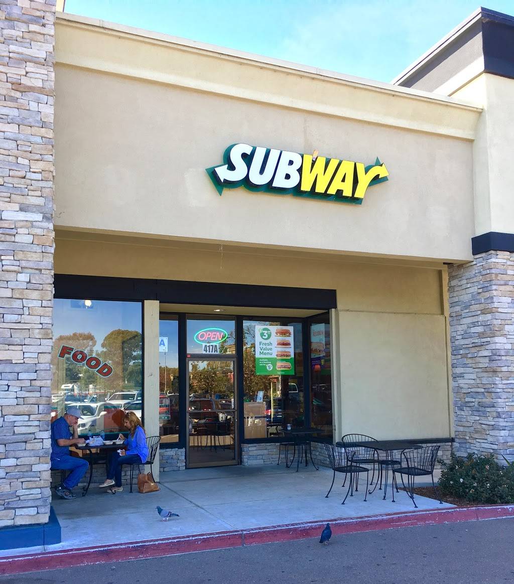 Subway Restaurants | restaurant | 417 Santa Fe Drive, Ste A, Santa Fe Plaza Shopping Center, Encinitas, CA 92024, USA | 7606339706 OR +1 760-633-9706