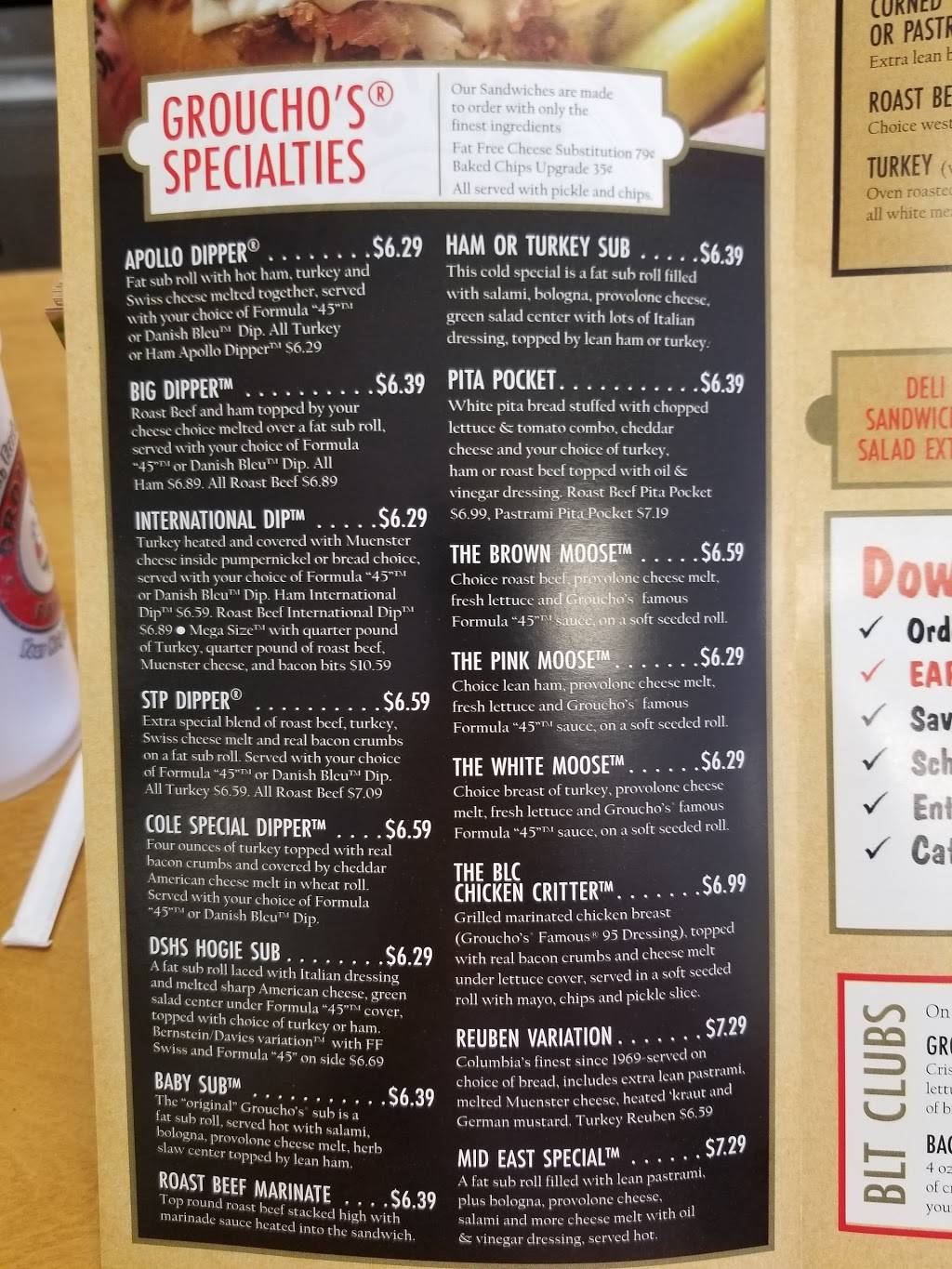 Grouchos Deli | meal takeaway | 1725 West Palmetto Street # A # A, Florence, SC 29501, USA | 8432921559 OR +1 843-292-1559