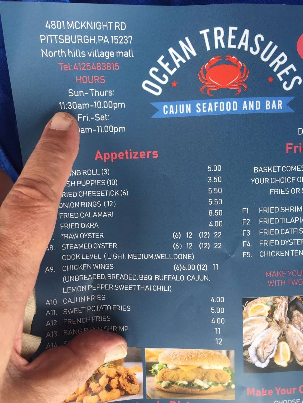 Ocean Treasures Mcknight | restaurant | 4801 McKnight Rd, Pittsburgh, PA 15237, USA | 4125483815 OR +1 412-548-3815