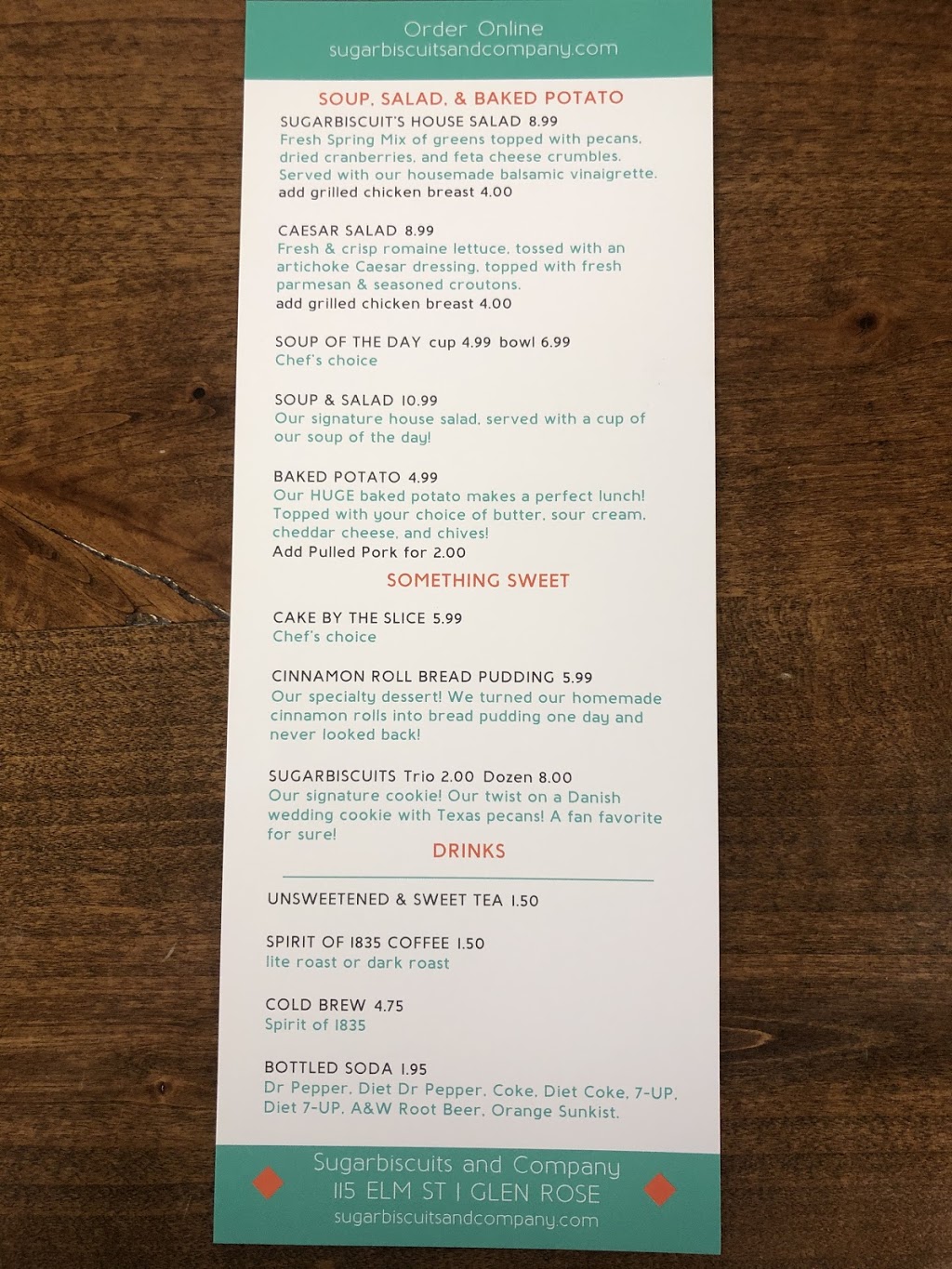 Sugarbiscuits & Company | restaurant | 115 Elm St, Glen Rose, TX 76043, USA | 2548989316 OR +1 254-898-9316