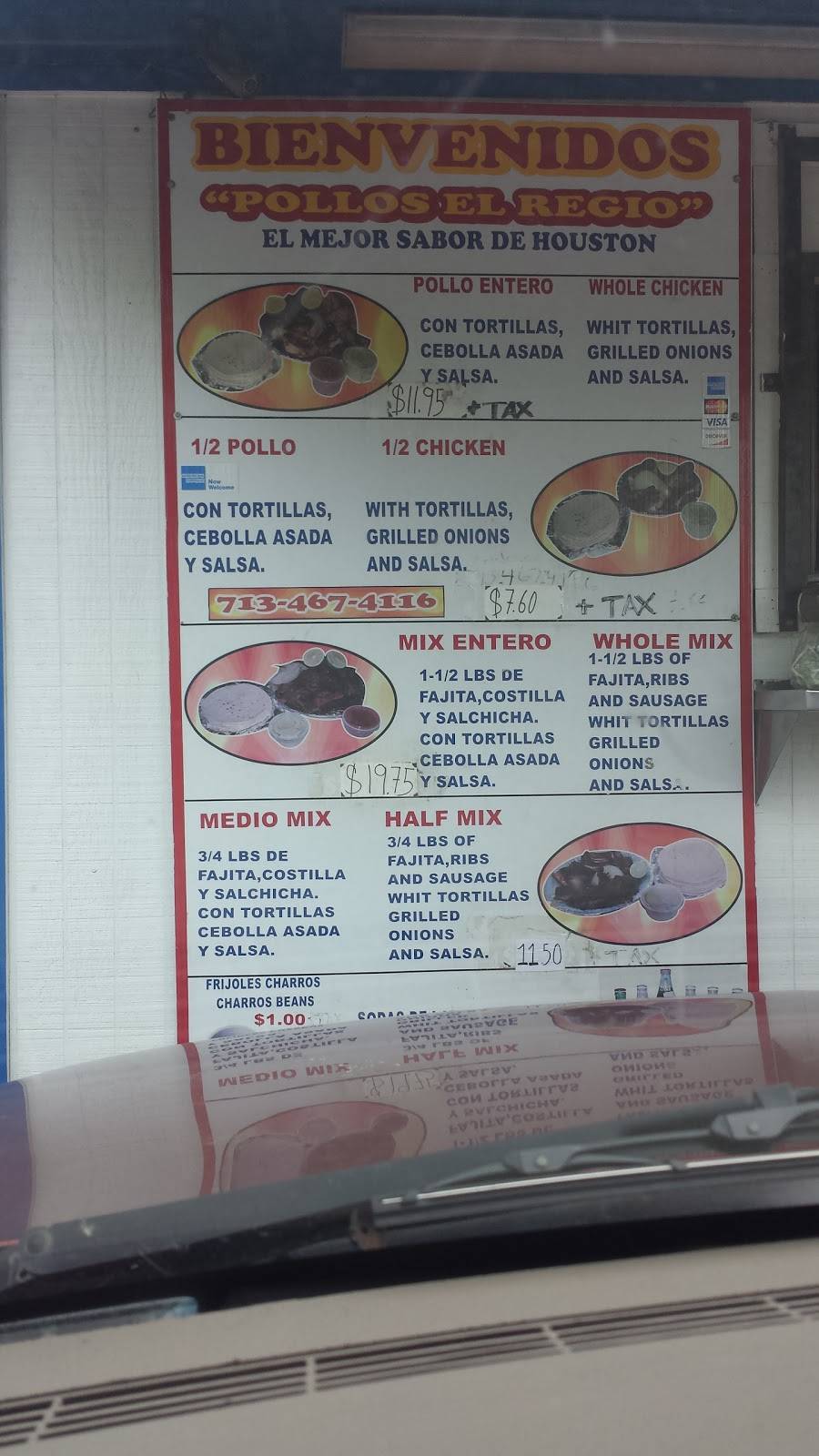 Pollos Asados El Regio | restaurant | 8620 Hammerly Blvd, Houston, TX 77080, USA | 7134674116 OR +1 713-467-4116