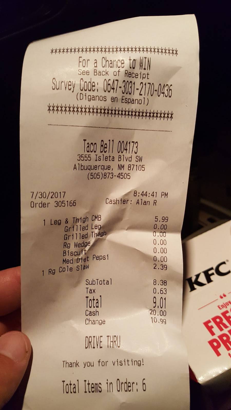 KFC | restaurant | 3555 Isleta Blvd SW, Albuquerque, NM 87105, USA | 5058734505 OR +1 505-873-4505