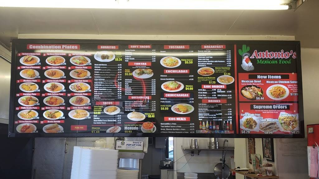Antonios Mexican Food | restaurant | 1755 E Valley Pkwy, Escondido, CA 92027, USA | 7604890828 OR +1 760-489-0828