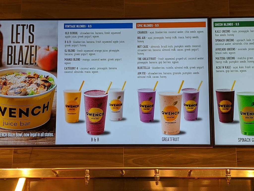 QWENCH Juice Bar & DRNK Coffee + Tea | cafe | 1316 Bison Ave, Newport Beach, CA 92660, USA | 9492876878 OR +1 949-287-6878