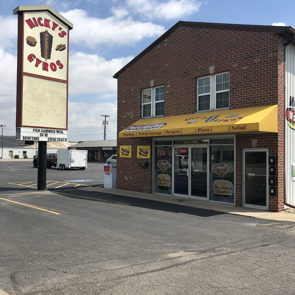 Nickys Gyros | restaurant | 1500 N Main St, Crown Point, IN 46307, USA | 2196638430 OR +1 219-663-8430