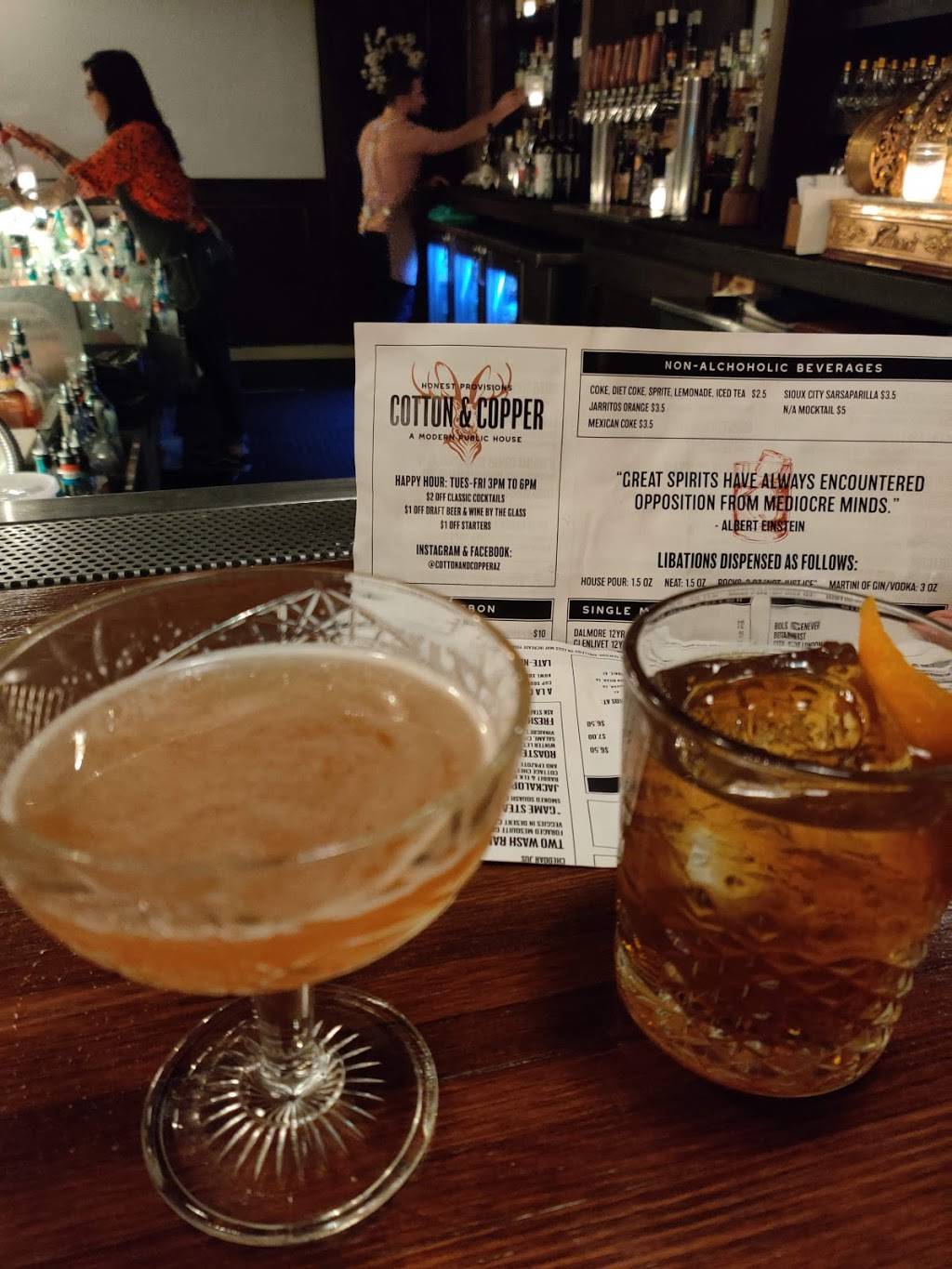 Cotton & Copper | restaurant | 1006 E Warner Rd #113, Tempe, AZ 85284, USA | 4806294270 OR +1 480-629-4270