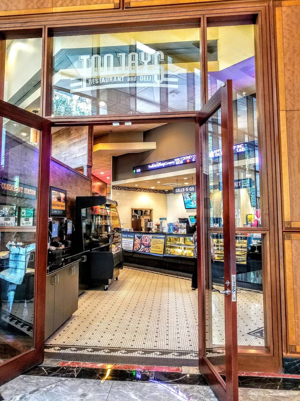 TooJays Deli • Bakery • Restaurant | restaurant | SunTrust Financial Centre, 401 E Jackson St #1, Tampa, FL 33602, USA | 8132844102 OR +1 813-284-4102