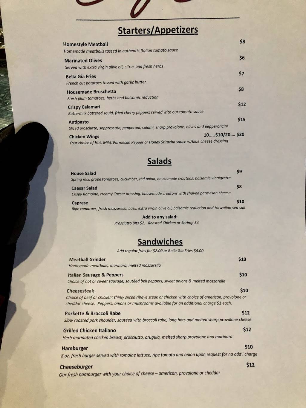 Bella Gia Bistro | restaurant | 504 Greenhill Ave, Wilmington, DE 19805, USA | 3022742977 OR +1 302-274-2977