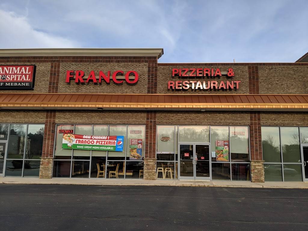Franco Pizzeria & Restaurant | restaurant | 1939 S North Carolina Hwy 119, Mebane, NC 27302, USA | 9193044039 OR +1 919-304-4039
