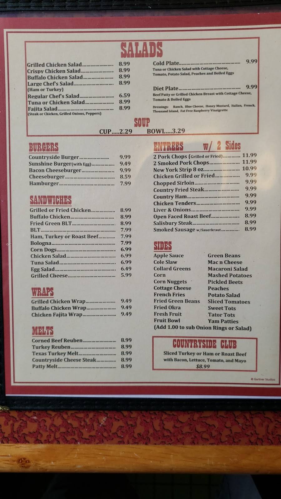 Countryside Diner | restaurant | 1602 FL-19, Eustis, FL 32726, USA | 3524834644 OR +1 352-483-4644