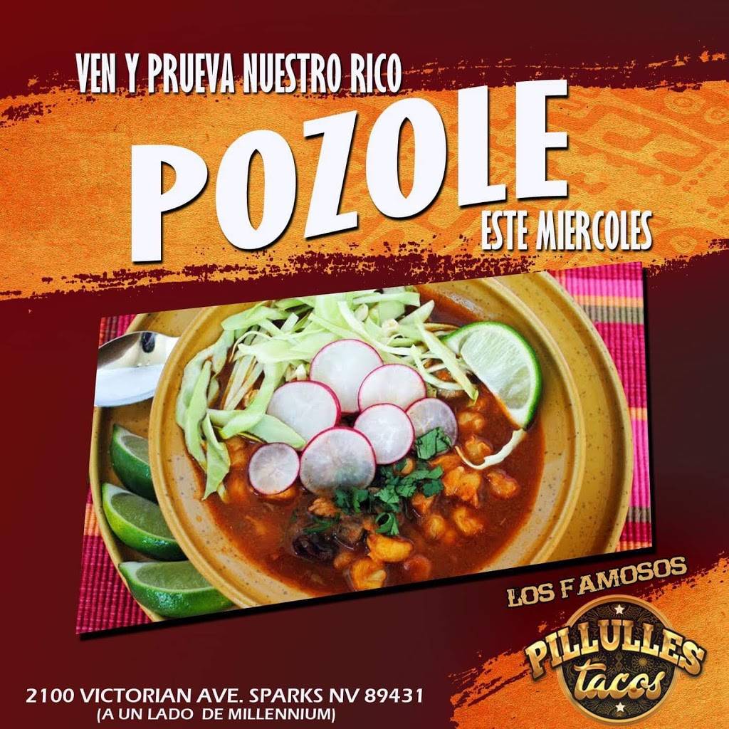 Pillulles Tacos los famosos | restaurant | 2100, Sparks, NV 89431, USA | 7758578548 OR +1 775-857-8548