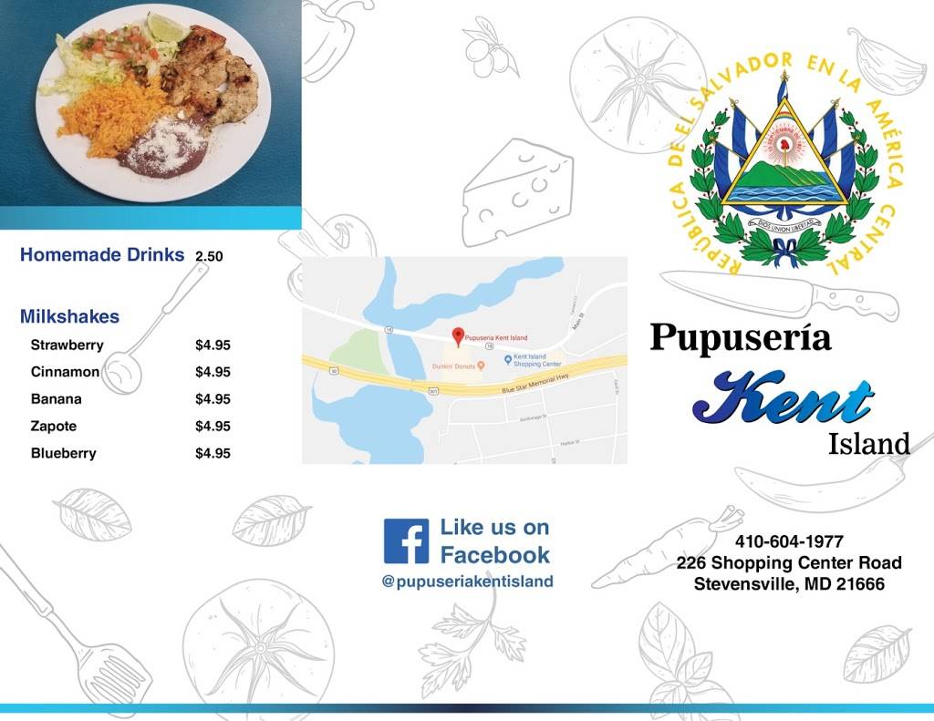 Pupuseria Kent Island | restaurant | 226 Shopping Center Rd, Stevensville, MD 21666, USA | 4106041977 OR +1 410-604-1977