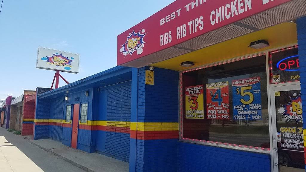 Popn Smoked BBQ | restaurant | 13849 Eight Mile Rd, Detroit, MI 48235, USA | 3133978109 OR +1 313-397-8109