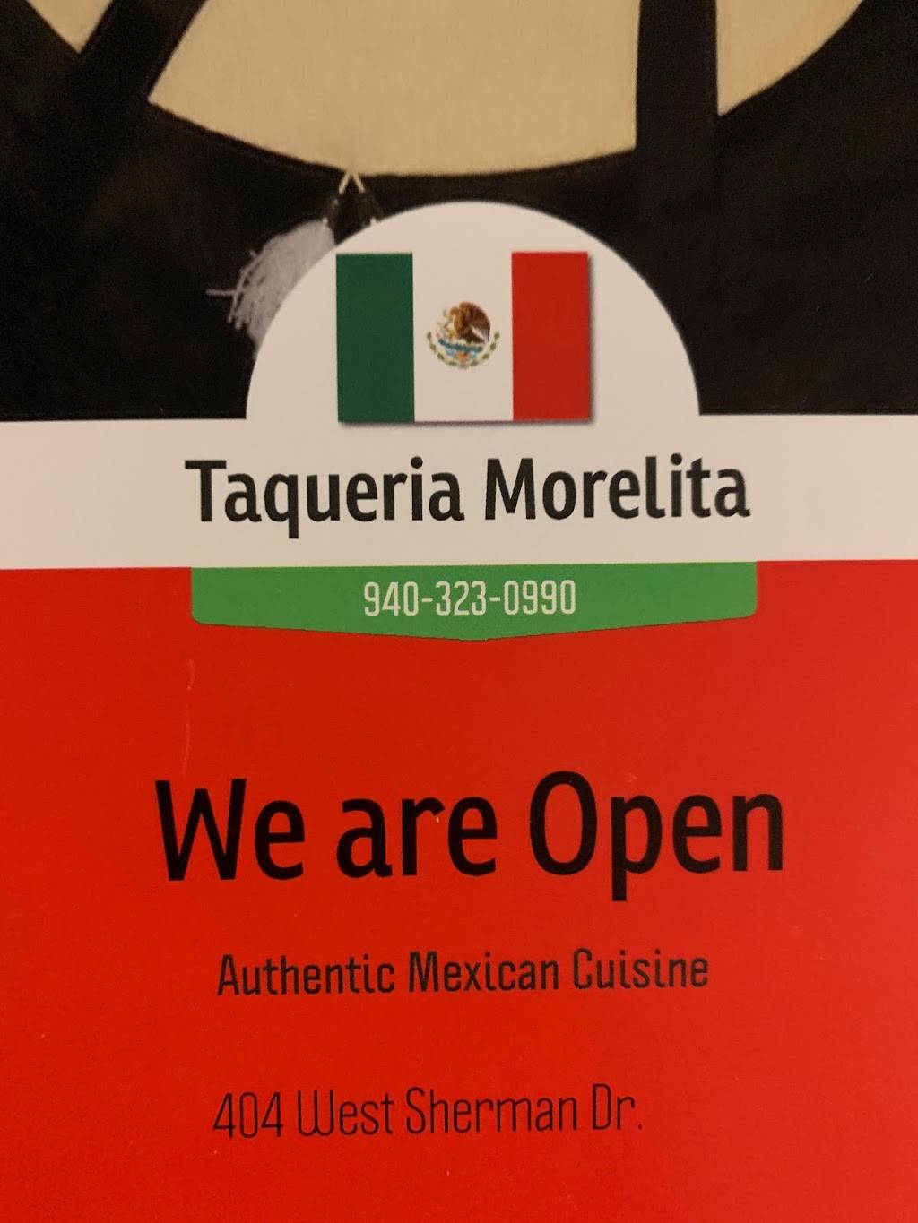 Taqueria Morelita | restaurant | 404 W Sherman Dr, Denton, TX 76201, USA | 9403230990 OR +1 940-323-0990